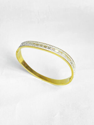 Pulsera Ondulada con Brillantes